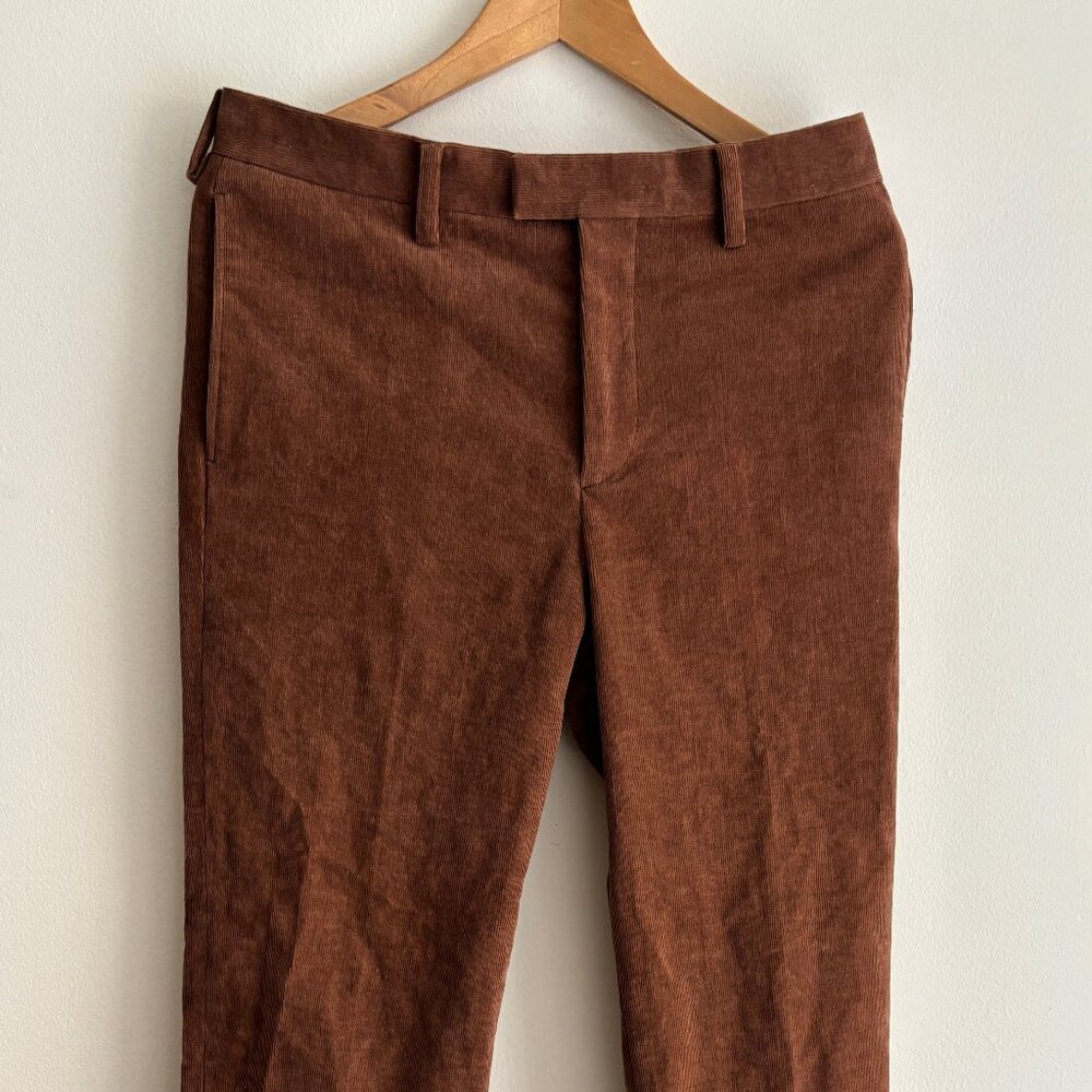 $800 UNDERCOVER Jun Takahashi Wool Cotton Rust Brown Corduroy Pants Size 2 - 30